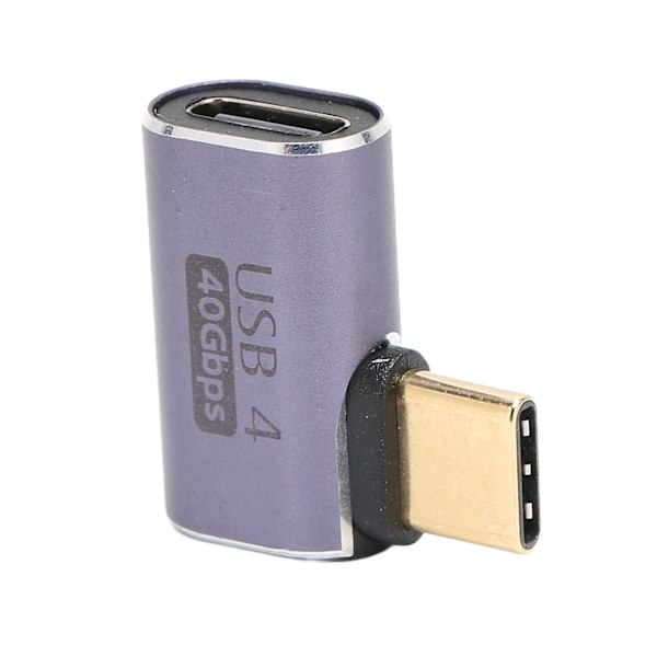 Typ C Mobiltelefonadapter 40GB Hög Hastighet Audio Videoöverföring 100W Maximalt Stöd 8K Vid 120HZ Typ C Hona till Typ C Hane Böjd