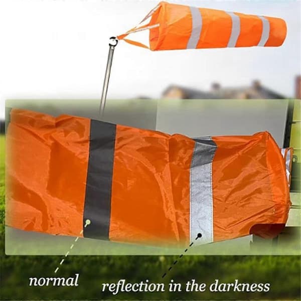 Flyplassvindposer Oransje Vanntett Vindpose Reflekterende Vindpose 60cm[SZ]