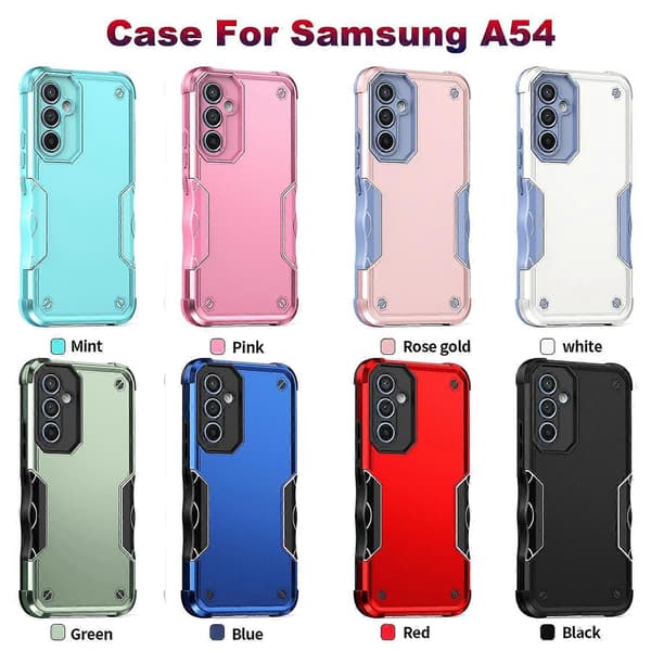 (Ny) For Samsung Galaxy A54 Sklisikkert Støtsikkert Deksel Red