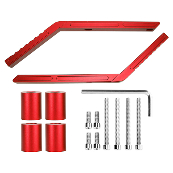 Bagagerumsgreb i aluminium til Jeep Wrangler JK 2007‑2018 Rød