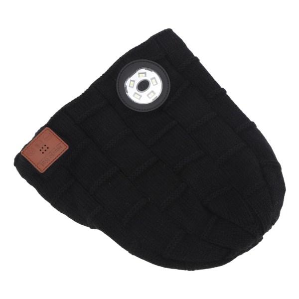 BT Black USB Opladnings Beanie Musik Lys Hat