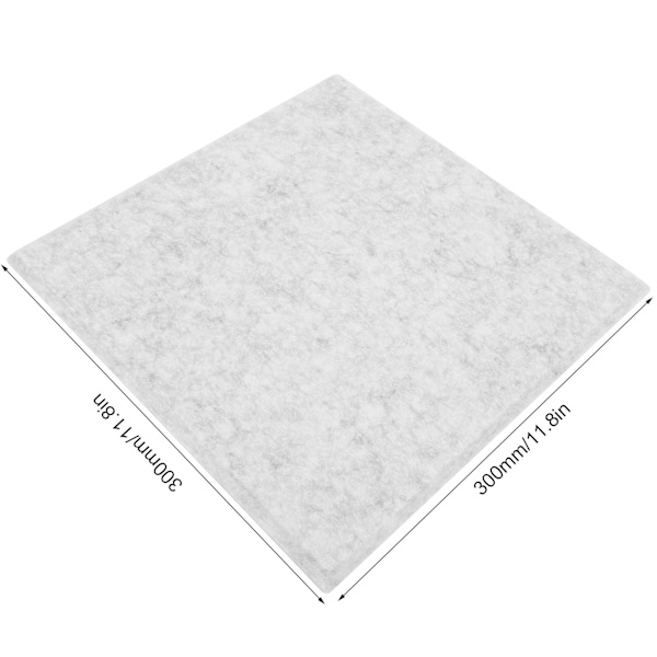 Akustisk polyesterfiber ljudisolerade paneler (6 st, silvergrå)