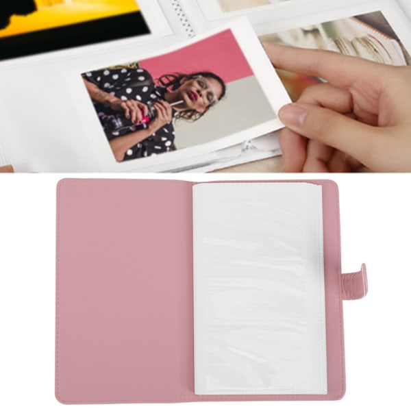 96 Pocket Pink PU-fotoalbum til Fujifilm Instax Mini 11/8/9/7s/25/70/90 Instant Camera