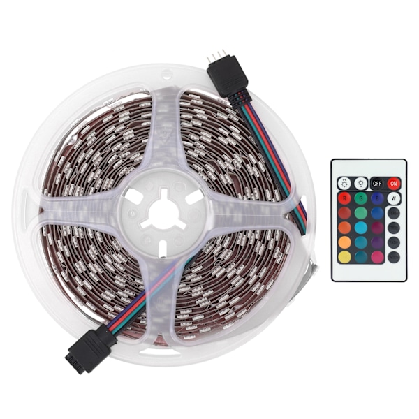 300LED Strip Lys USB RGBW 5050 Dekorativ Lysstripe med Fjernkontroll 16 Farger 4 Moduser Hjemmedekor