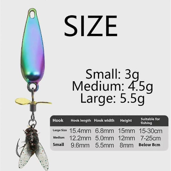 5 st Bionisk Flugfiskedrag 2025 Metallpropellerbete Multicolour Large Size