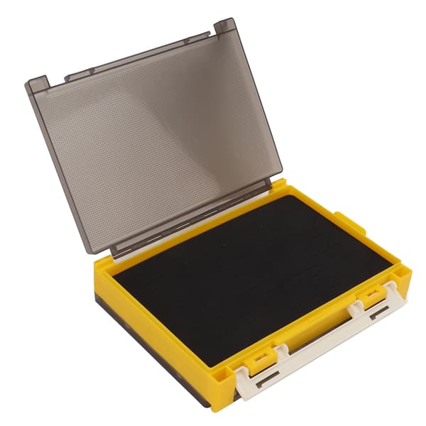 Lure Bait Box Multifunction Shockproof Double Layer Bait Storage Case for Outdoor Fishing Yellow
