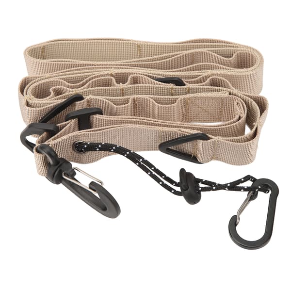 Camping Oppbevaringsstropp Multifunksjonell Sklisikker Nylon Skulderstropp med Trekantet Ring for Campingtilbehør Khaki