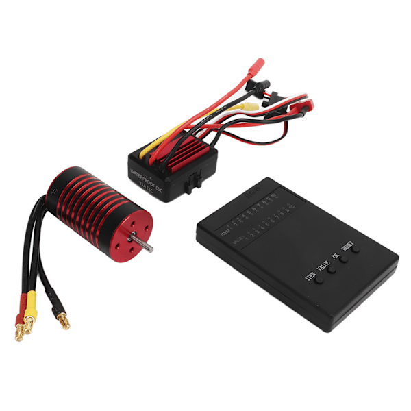 RC Brushless Motor ESC Kit 2845 Vanntett Motor 35A ESC Programmeringskortsett for 1/12 Fjernstyrt Bil 3700KV