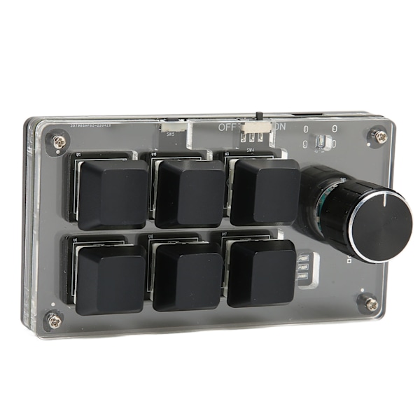 Mekanisk Speltangentbord 6 Tangenter 1 Knapp Liten USB Trådlös Dubbelläge OSU Tangentbord DIY Programmerbart Tangentbord