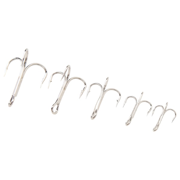 High Strength 120PCS Treble Fishhooks Set - Premium High Carbon Steel Treble Hooks Kit för havsfiske