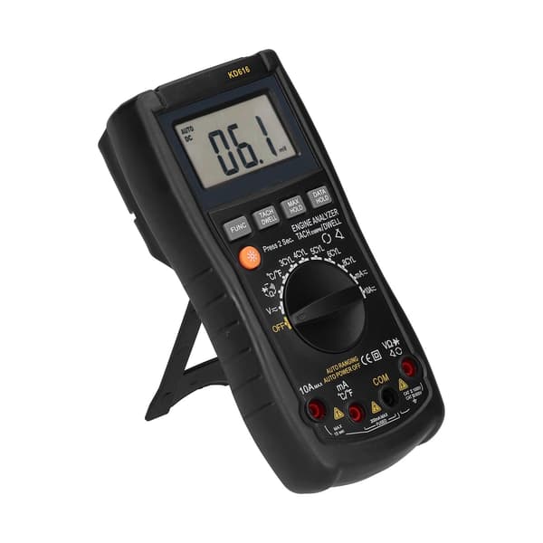 Multifunktionelt Digitalt Multimeter Smart Baggrundslys LCD Autoranging Temperaturføler VoltmeterKD616