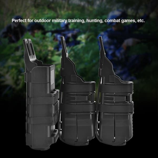 Taktisk Molle Magasintaske Sæt til Militær Airsoft Spil (Sort)