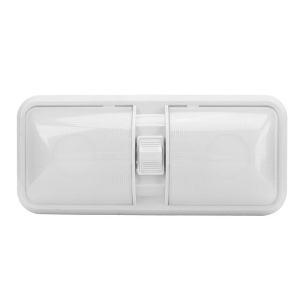 12V LED Dobbelbryter Tak Dobbelkuppel Oval Linse Interiør Leselampe for RV