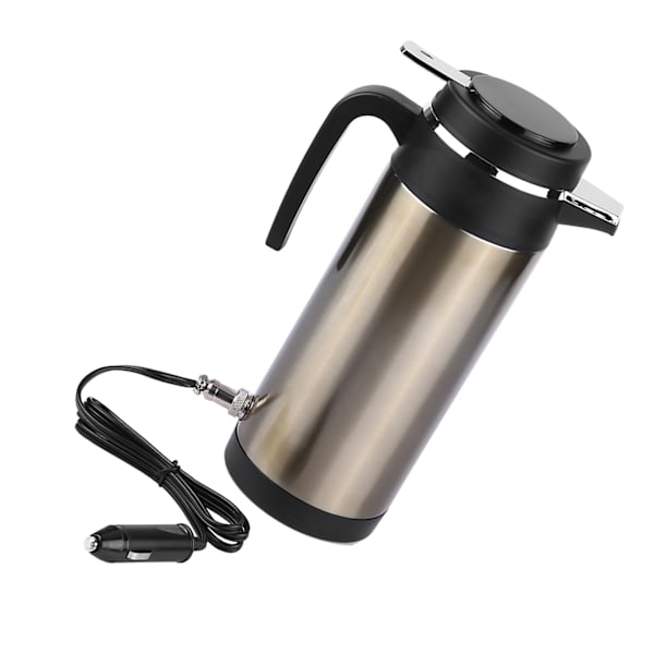 Vattenkokare för bil i rostfritt stål - 1000 ML, 12V, resetermos, värmevattenflaska