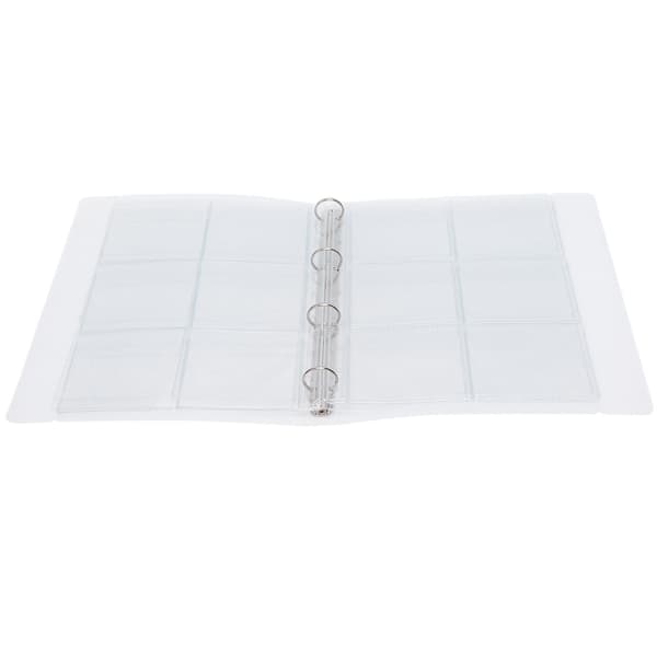 Transparent Binder Foto Organizer Badge Opbevaringsbog Perforeret Ring Samlemappe 6 Sider Shell 6 Hul Inderside