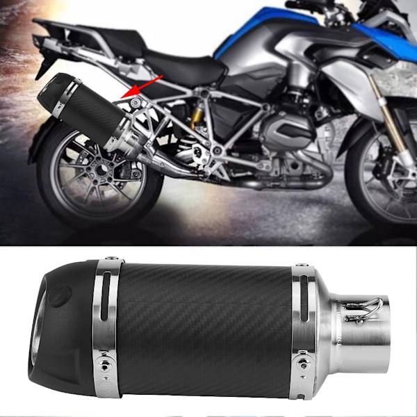 Universal 51 mm kulfiber motorcykel udstødningslyddæmper med DB Killer