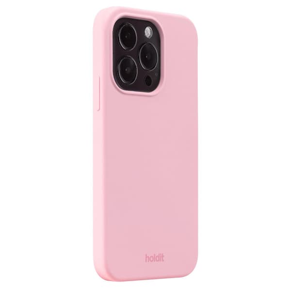 holdit iPhone 15 Pro Mobilskall Silikon Rosa Rosa Silikon