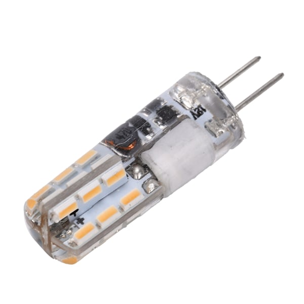 G4 24LED-lamppu 2W 200LM Bi Pin -valo himmennettävä kattokruunuun AC DC 12V (lämmin valkoinen 2700K-3100K)