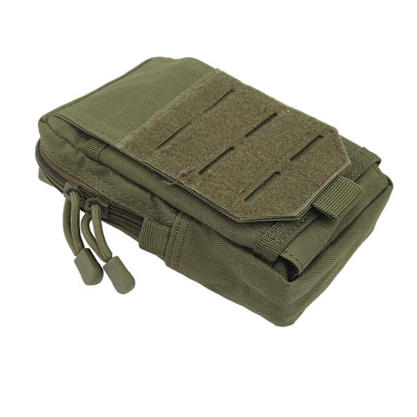 Vattentät Oxford-tygfodral med flera fickor för mobiltelefon, penna, plånbok och nyckelring - Army Green