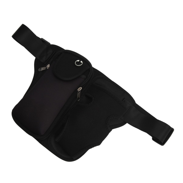 Løpebelte midjepakke for menn og kvinner - Vanntett Fanny-pakke med stor lomme for utendørs trening og mobiltelefon (svart)