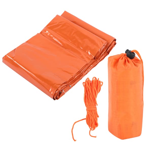 Nödsovtält för utomhuscamping, bärbart, vattentätt, orange
