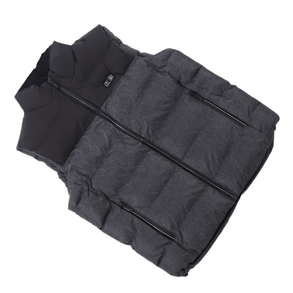 Bekväm lättviktsväst för elektrisk värme - 15 zoner Dual Control Digital Switch - Uppvärmd jacka med hög säkerhet (3XL)