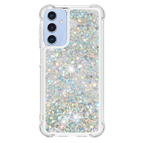 Samsung A17 Kvicksand Glitter Deksel - Sølv Silver silver