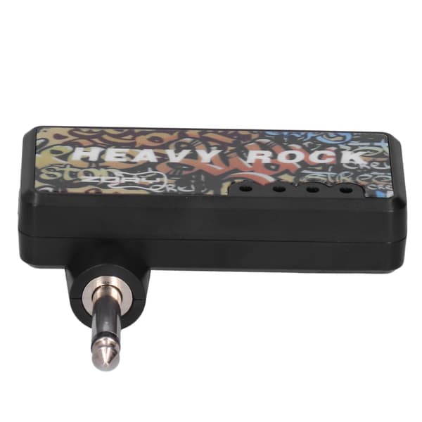 Elektrisk Gitarr Bas Hörlursförstärkare med Ljudkabeladapter USB-laddning Gitarrtillbehör