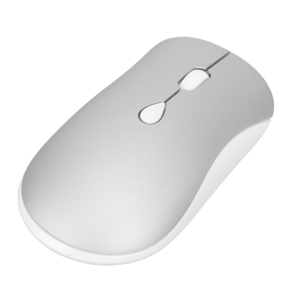 2,4G Trådløs Bærbar Optisk Mus 3 Niveauer DPI Genopladelig Tynd Lydløs Mus med USB-Modtager til Notebook PC Laptop Sølv