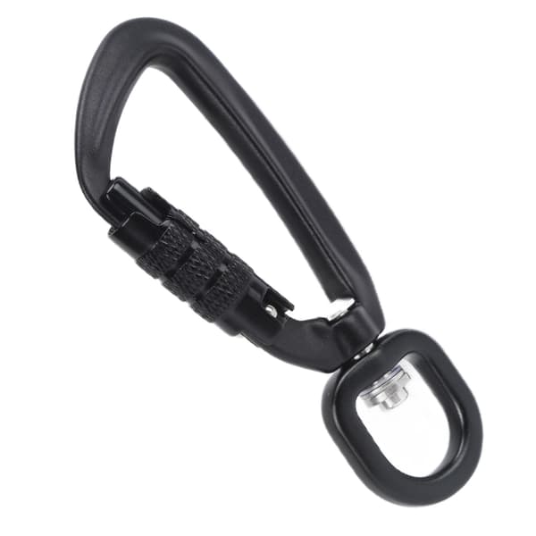 Carabiner Clip Auto Locking 360 Rotation Hook Accessory for Dog Leashes Hammocks Backpacks Black