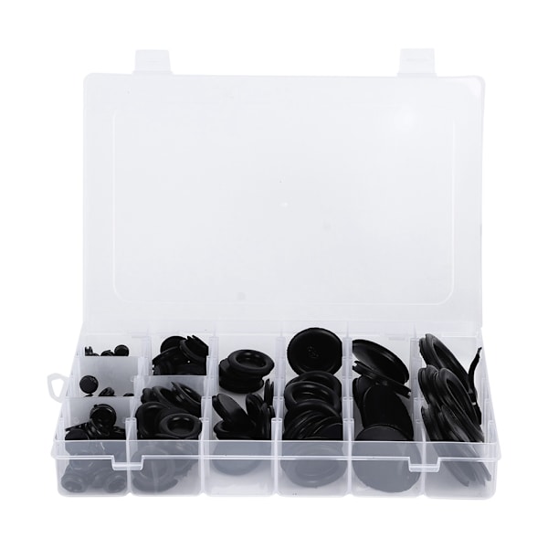 Sortiment af gummigennemføringsringe til beskyttelse af trådkabel - 130 stk, 6-50 mm / 0,2-2 tommer