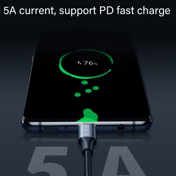 USB-C Forlengelseskabel - 10 Gbps Datatransfer, 100W Strømforsyning, 4K 60Hz Video, E-Marker Chip - 0,25m