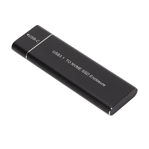 M.2 NVMe SSD -kotelo, 6 Gbps, erittäin ohut Type C -liitäntä, alumiiniseos, musta, USB 3.1 - NVMe PCIe SSD -kotelo PC:lle