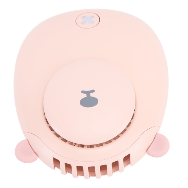 Mini bärbar bladlös hängande halsfläkt - Tyst 3 vindhastigheter - USB uppladdningsbar - Inomhus/Utomhus - Rosa