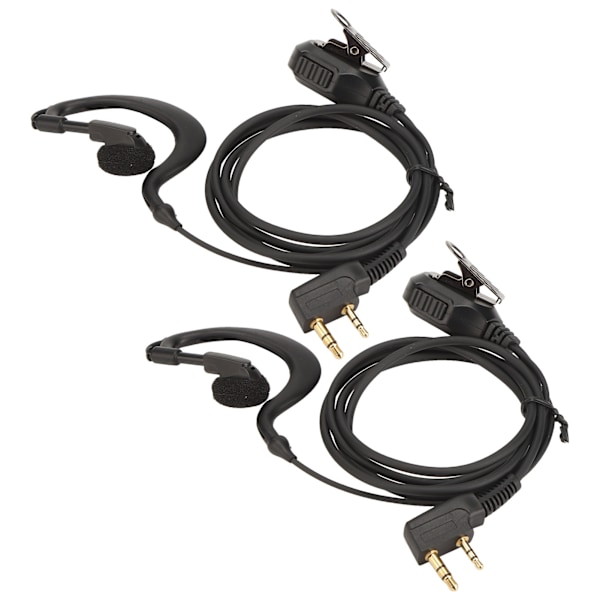 Tovejsradio Ørestykke Universelt K Hoved 2 Ben Elektroplettering Walkie Talkie Headset med Mikrofon 2 stk Sæt