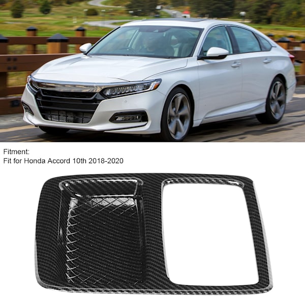Baksätes vattenkoppshållare Ramtrim för Honda Accord 10th 2018-2020 i kolfiberstil