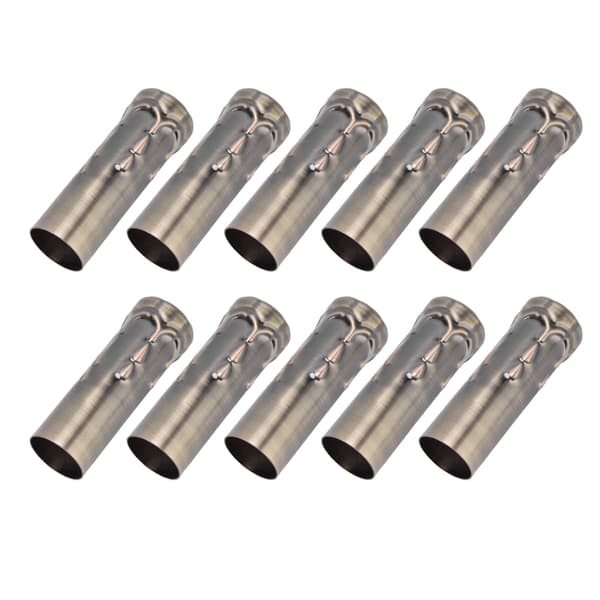 10 stk. E14 Metallrør for lysestake lampeholder lampebase belysningstilbehør 25x80mm bronse