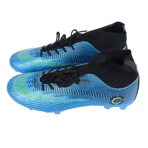 Høj top fodboldstøvler til konkurrencetræning - Royal Blue (Spikes) - Størrelse 42