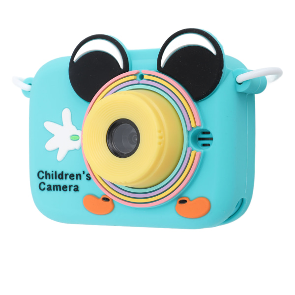 Sarjakuvallinen minidigikamera taaperoille, 2 tuuman HD-näyttö, etu- ja takalinssi, videon tallennus ja valokuvatila - sininen