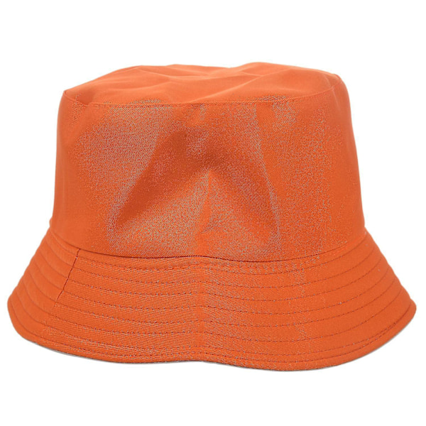 Orange Cotton Bucket Hat for Unisex Adults, Summer Fishing Beach Sun Cap