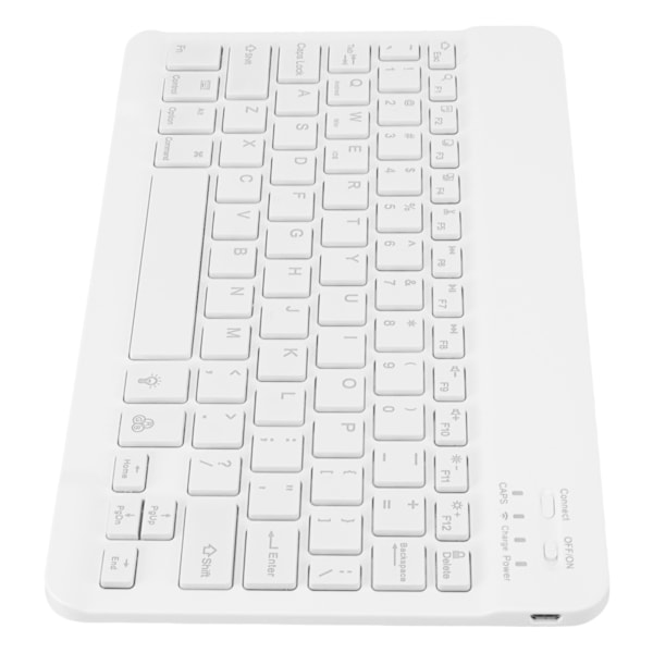 Mini Trådlöst Tangentbord Bärbart Mini Trådlöst RGB Bakgrundsbelyst Lätt Anslutning Bärbart Tangentbord för Telefon Surfplatta Laptop Vit