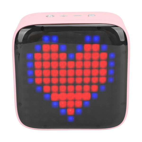 Retro Pixel -tyylinen kannettava langaton kaiutin - vaaleanpunainen