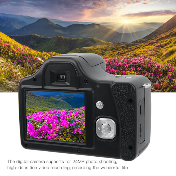 Bærbart digitalkamera med 18X zoom og 3.0\" LCD-skjerm
