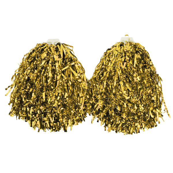 Cheerleading Pom Poms - 2 stk guld håndholdte partyshakers til dans, sport og holdånd