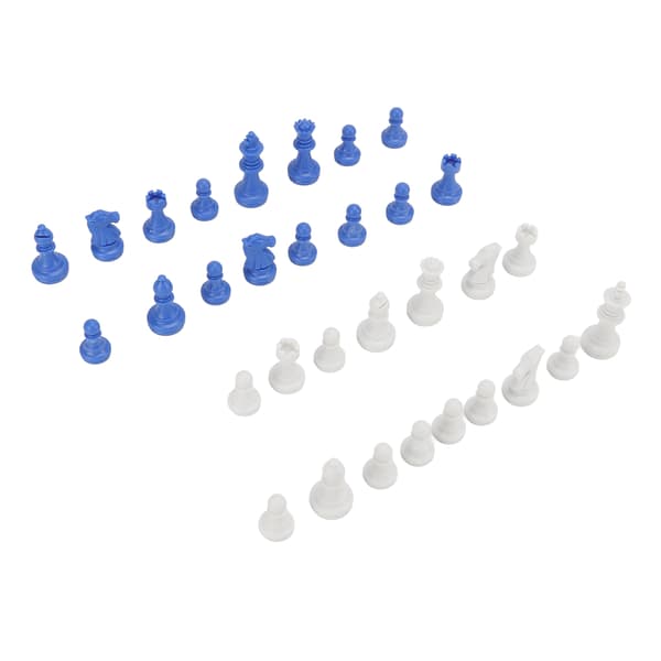 Only Chess Pieces PS Plastic Replacement Mini Chess Figures 49mm Height King for Party Relaxing Blue