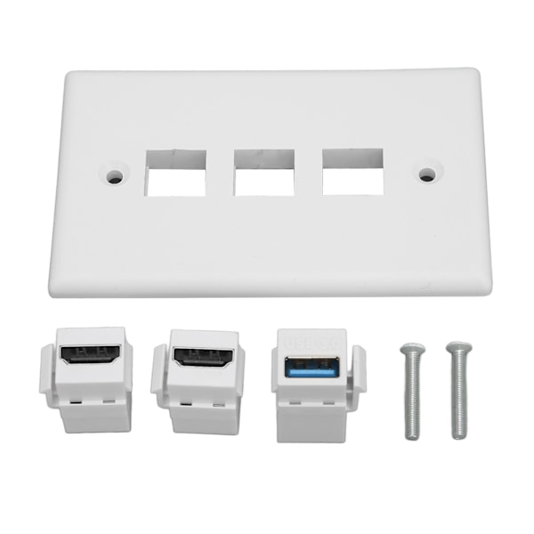 HD Multimedia Interface Ethernet USB Väggplatta 2 Portar HD Multimedia Interface Keystone 1 Port USB 3.0 Väggplatta