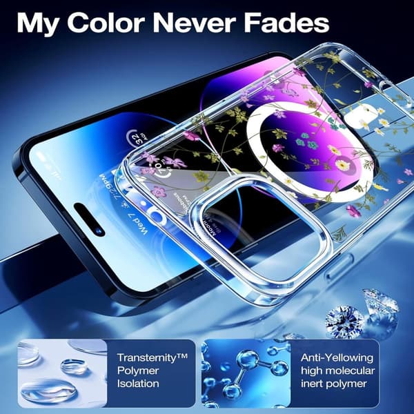 iPhone 16 Pro Max Cover MagSafe Blomster 32