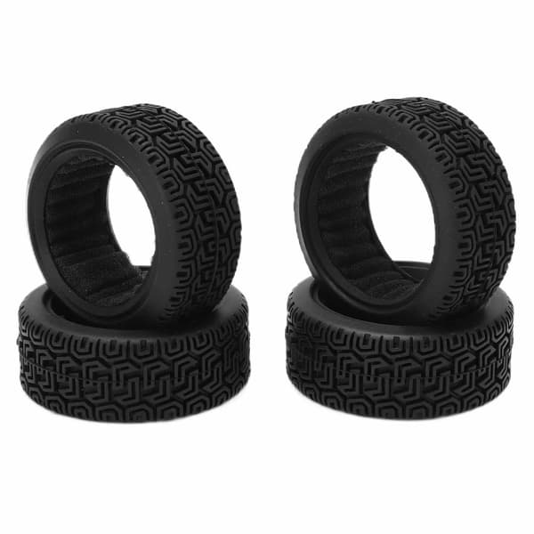 4 stk RC bilrace dæk Gummi hjul opgraderingsdele til 1/10 Flat Running Drift Tilbehør