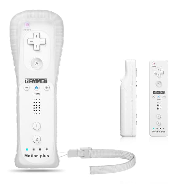 Håndkontroll kompatibel med Nintendo Wii - Motion Plus Vit white