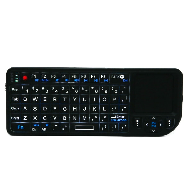 Minitastatur 2,4G trådløst bakgrunnsbelyst integrert design innebygd oppladbart batteri Trådløst tastatur med pekeplate